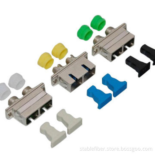 FC-SC DUPLEX Fiber-optic Adapter, Available in Simplex AND duplex type metal and plastic version